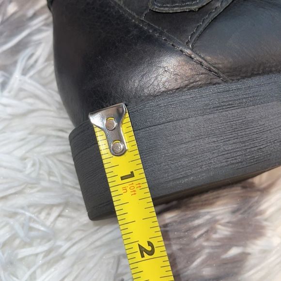 Enzo Angiolini Black Leather Tall Zip Boots Size 8 - Picture 11 of 13